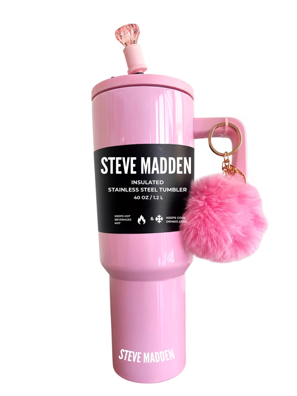 💕 Steve Madden 40 oz Pink Stainless Steel Tumbler 💕